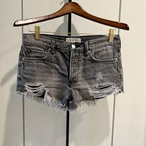sz 25 We The Free Super Short Distressed Denim Booty Shorts
